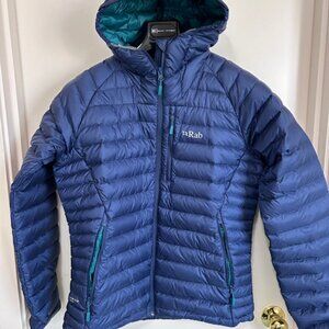 Rab Microlight Alpine Down Hoody - Womens LARGE Deep Ink (Blue)